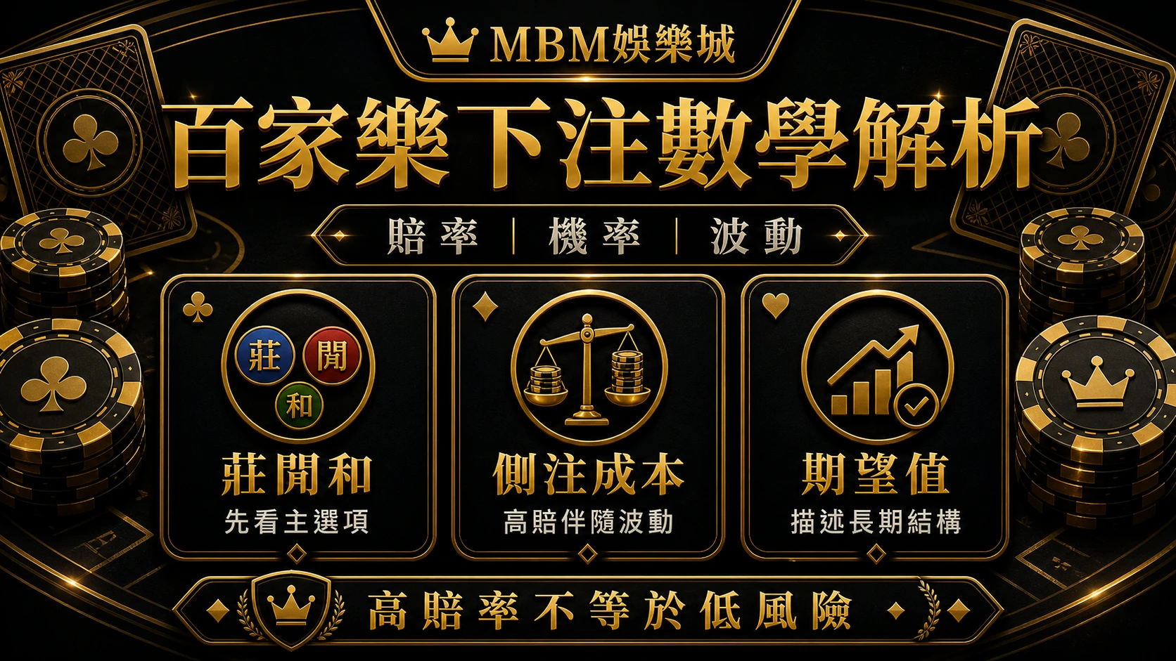 百家樂下注數學解析：莊閒和、側注與期望值比較｜MBM娛樂城