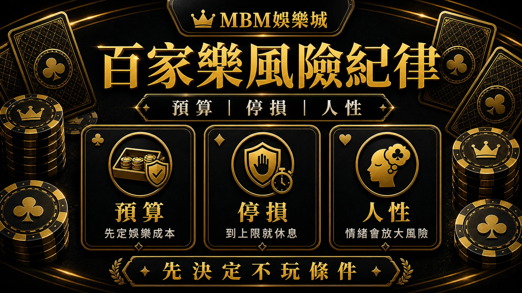 百家樂風險紀律：用投資思維理解預算、停損與人性｜MBM娛樂城
