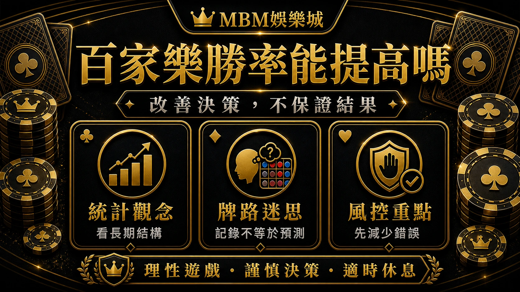百家樂勝率能提高嗎：統計觀念、牌路迷思與風控重點｜MBM娛樂城