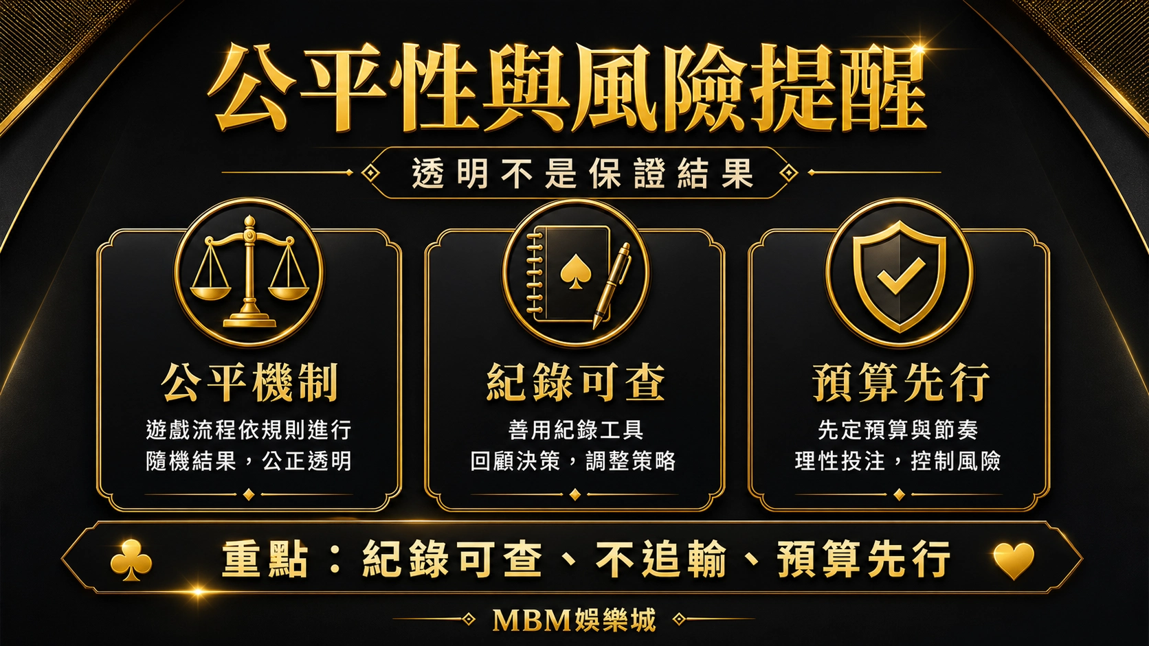 公平性與風險提醒｜MBM娛樂城