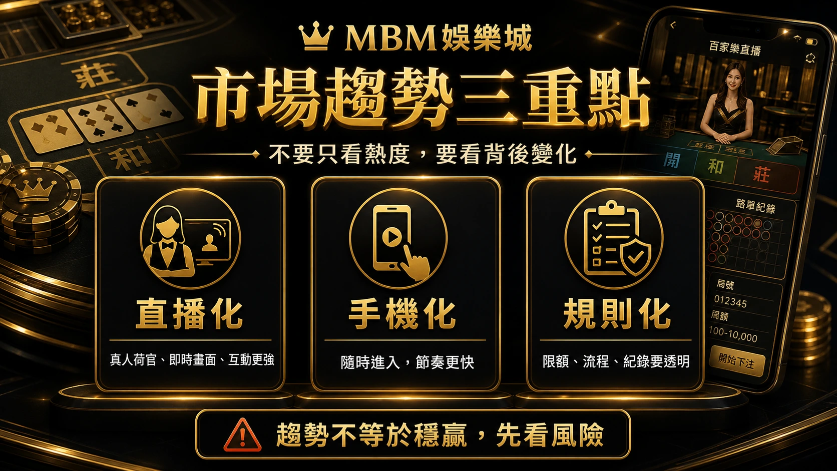 百家樂市場趨勢三重點資訊圖｜MBM娛樂城